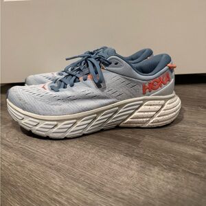 Hoka Sky Blue and White Athletic Sneakers
